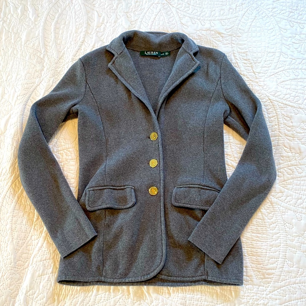 $165/Ralph Lauren Cotton Blazer.